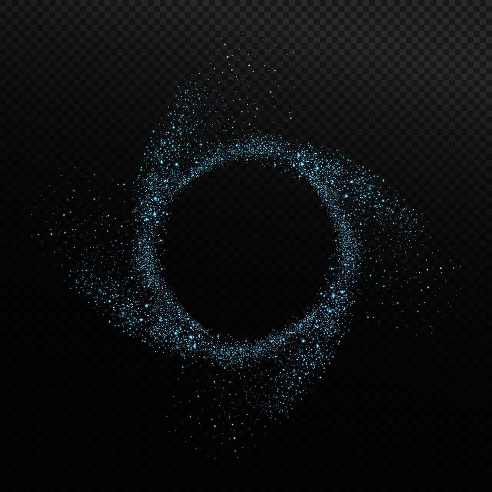 A mesmerizing Glittering Blue Dust Pattern is created with a captivating Dark Theme to enhance its charm vector
