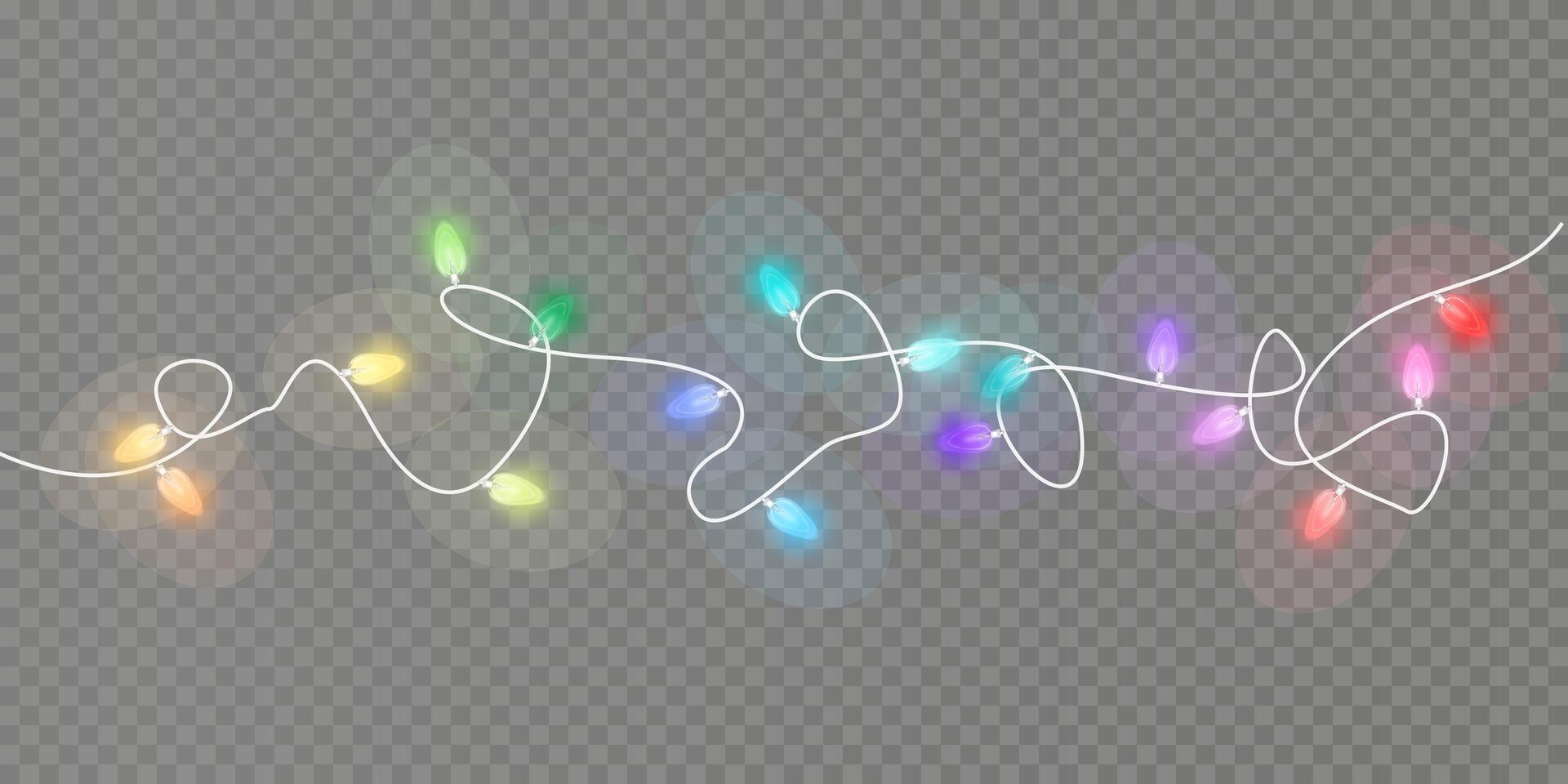 Bright and Colorful Holiday String Lights, Perfect for Festive Decoration and Creating Cheerful Celebrations vector