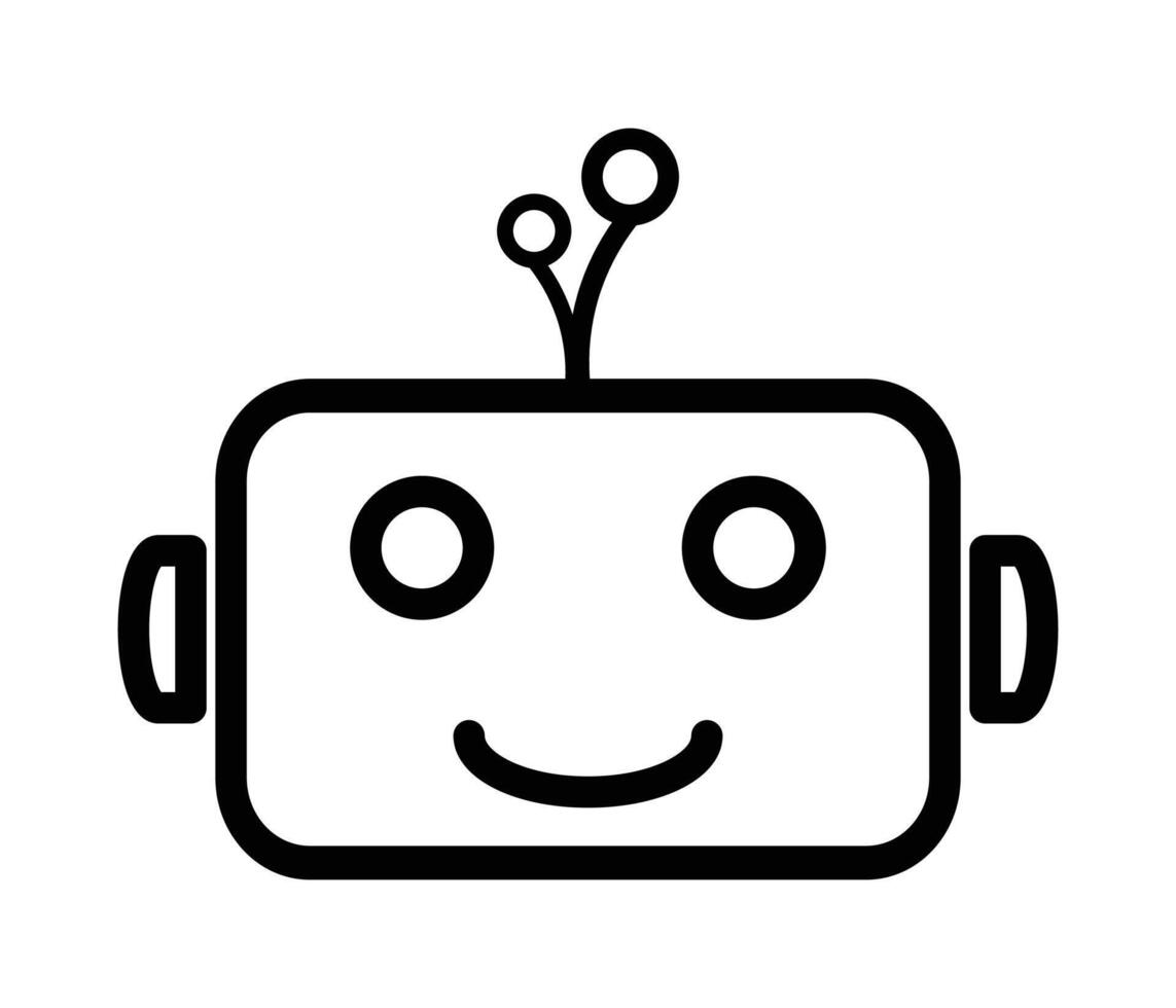 Artificial Intelligence robot chat bot icon vector