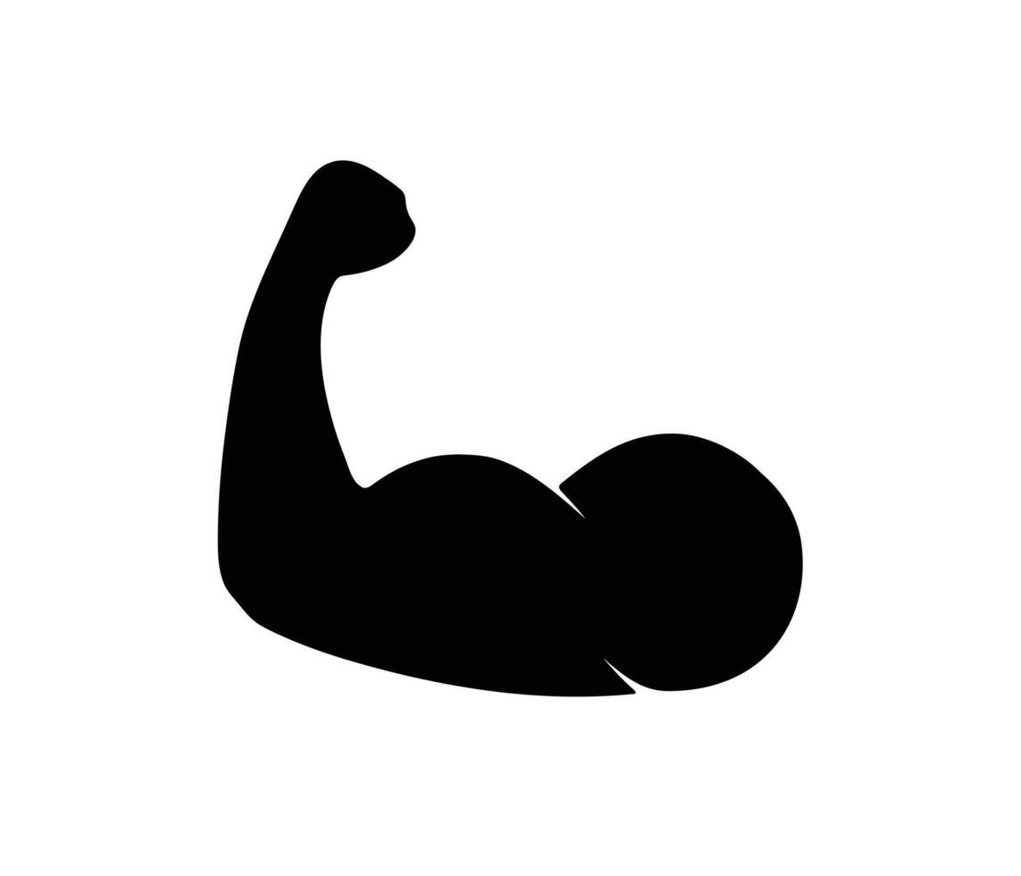 Muscle icon flat bicep icon gym and fitness concept. Muscular arm bicep icon vector