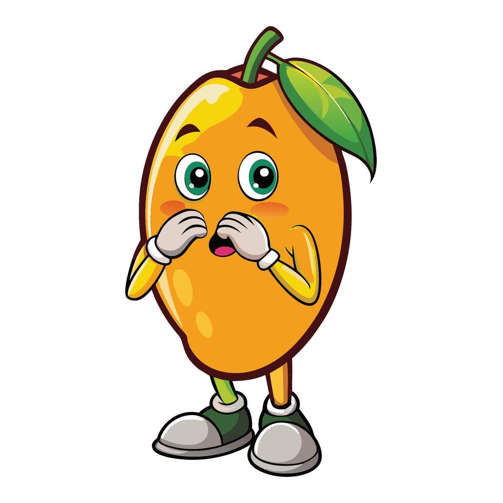 an orange fruit with a green leaf on its hand vector