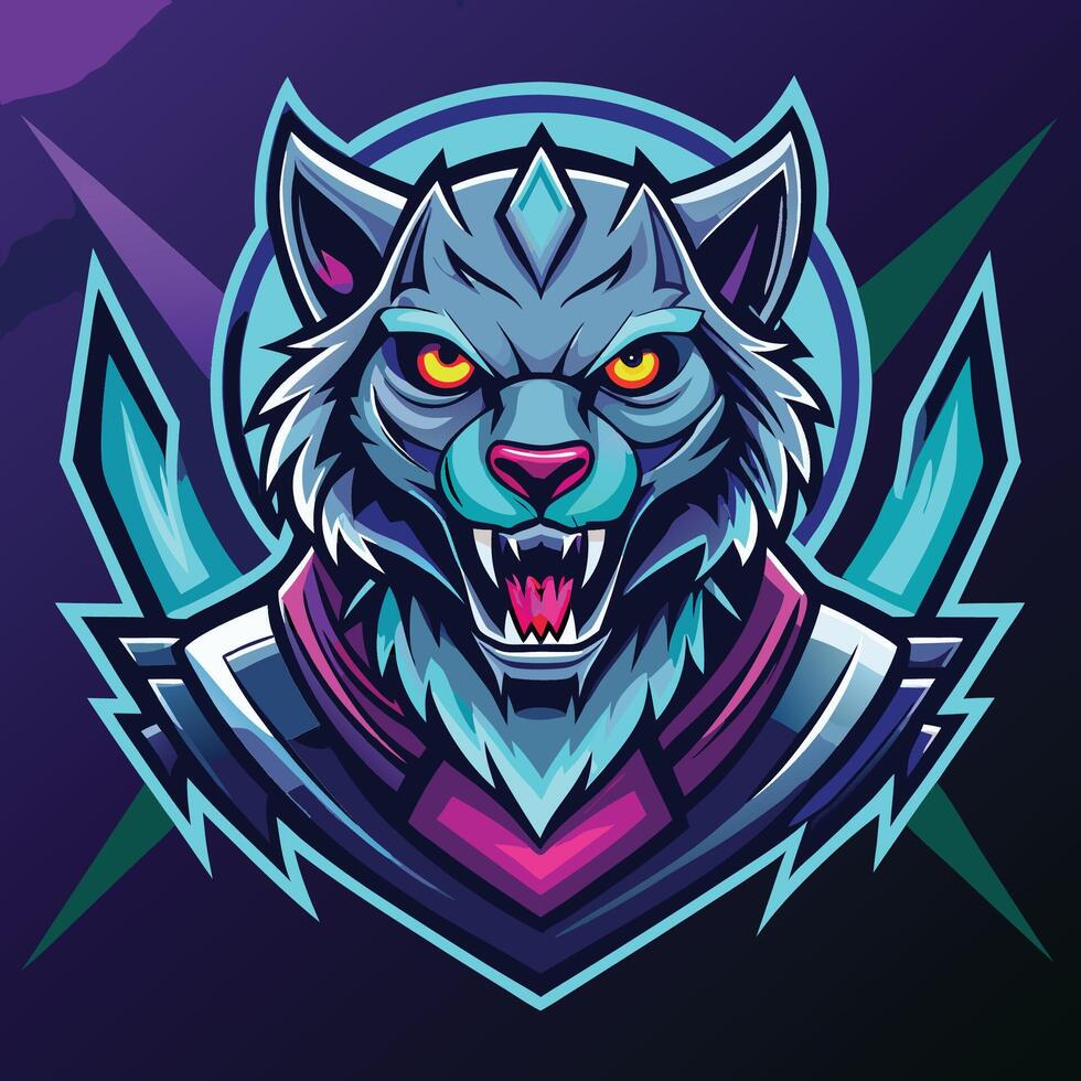 the logo for a team called wolf vector