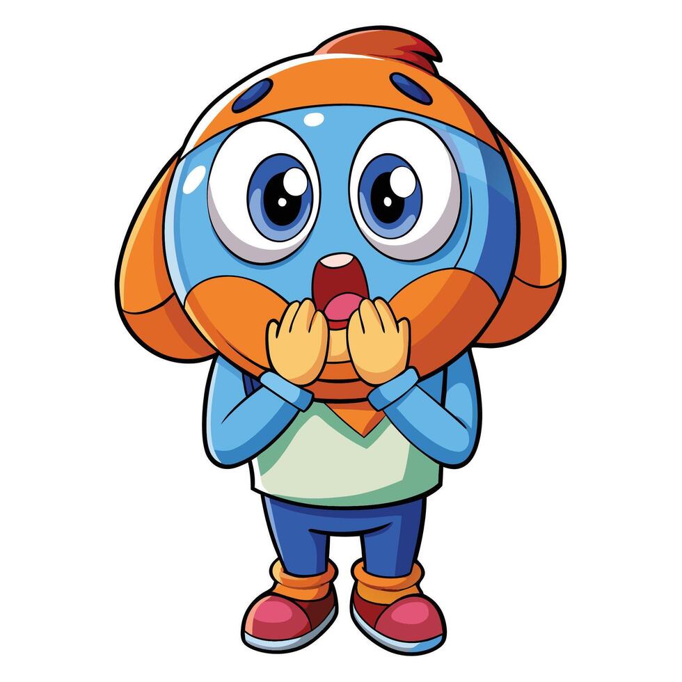 a cartoon dog with a big mouth and a big nose vector