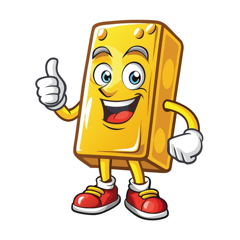 cheese character giving thumbs up vector