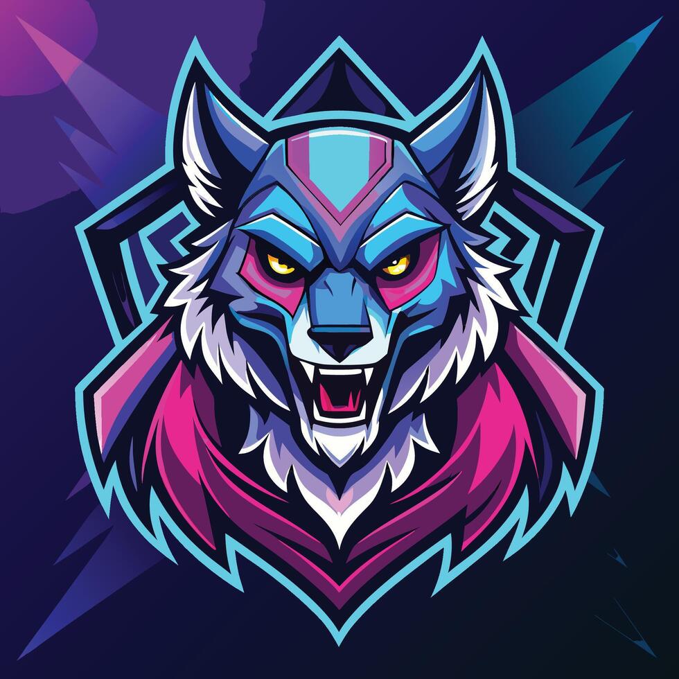the wolf mascot for a team white background white background vector