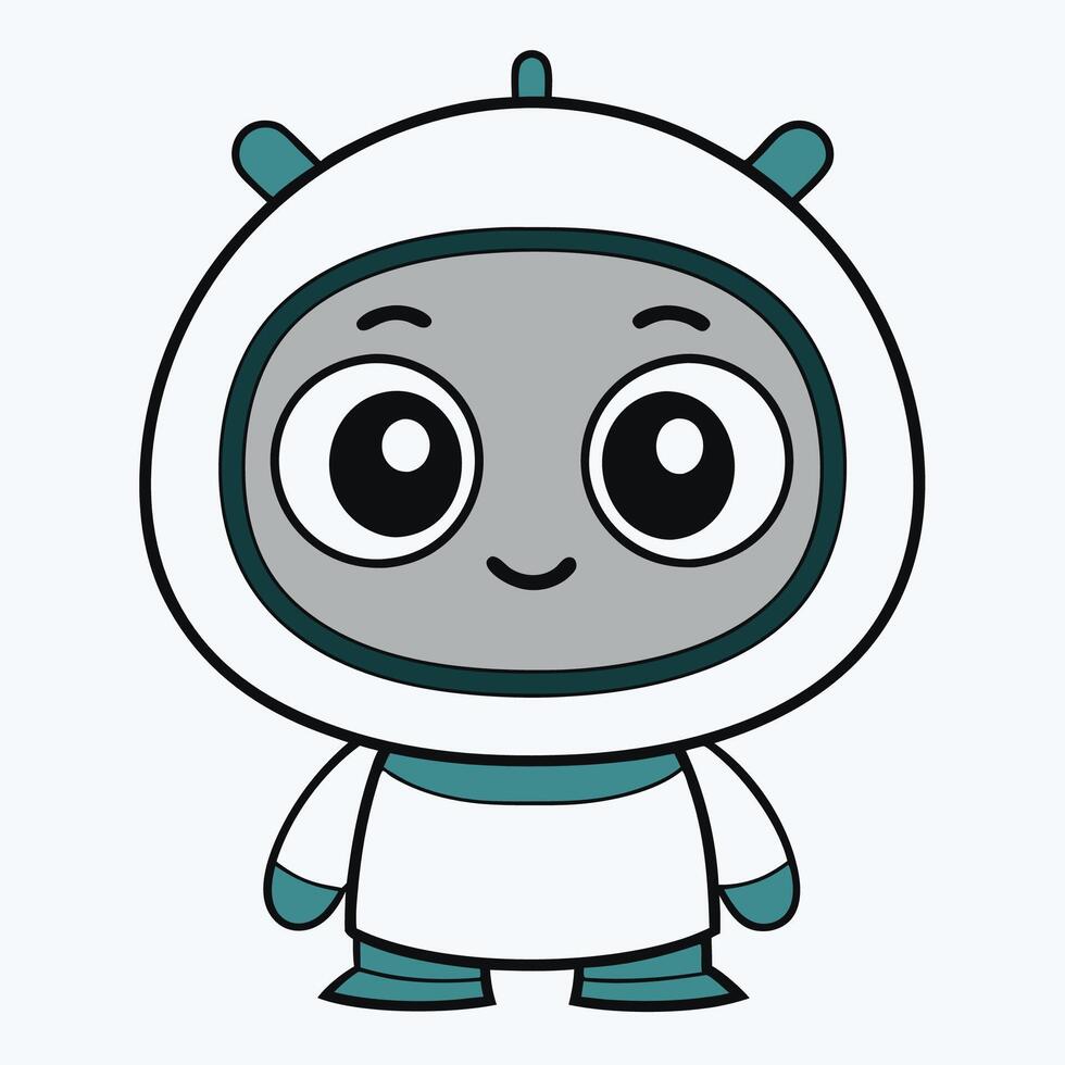 a cartoon character wearing a space suit vector