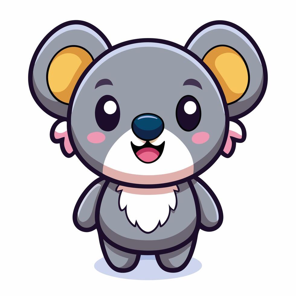 Cute koala cartoon character vector