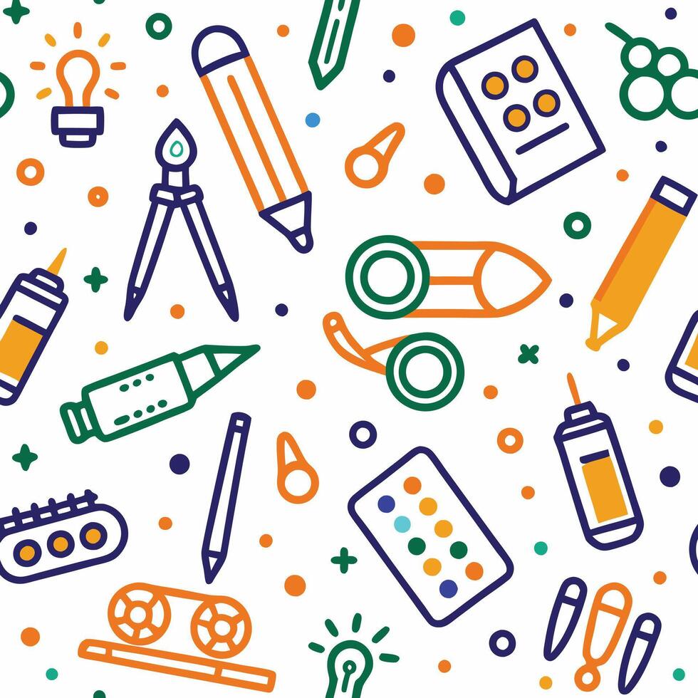 Education and Creativity Pattern vector