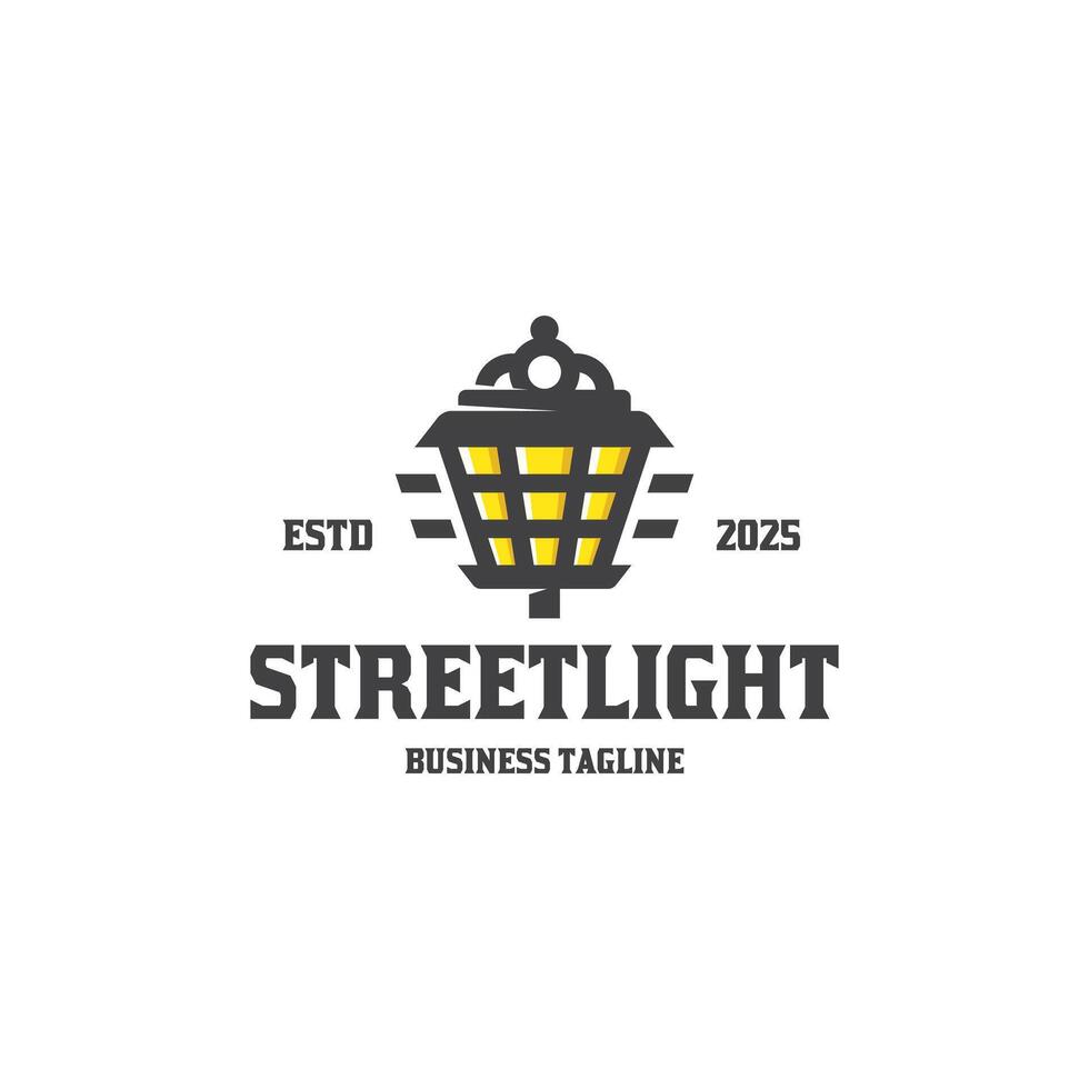 street lantern logo design vector
