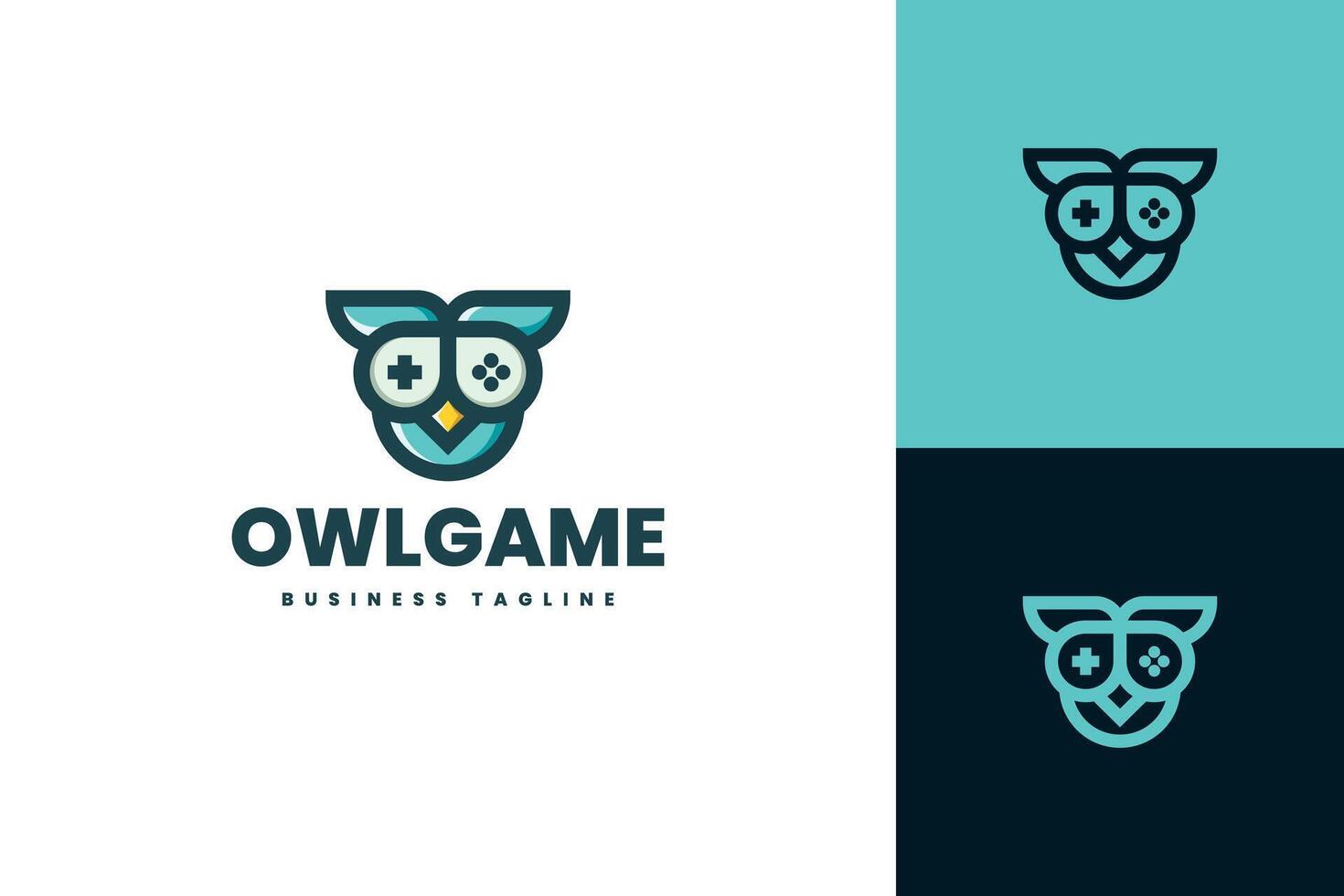 owl game mascot logo design vector
