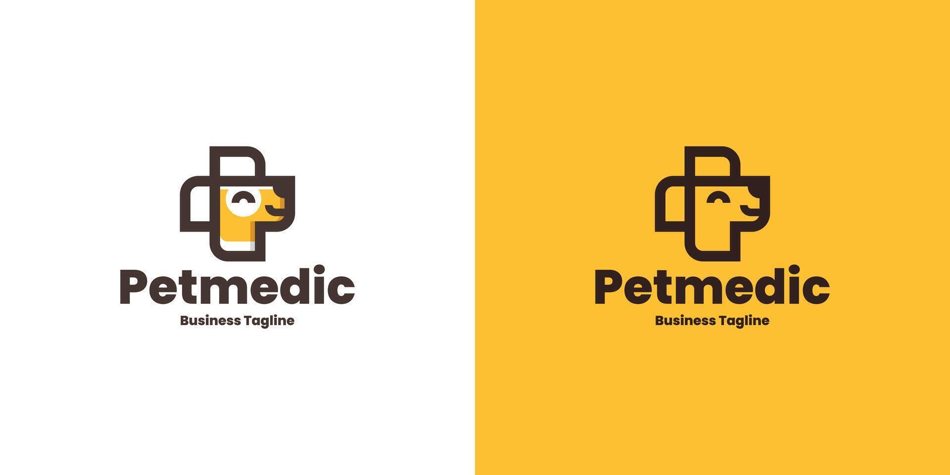 medical pet logo design suitable for veterinary vector