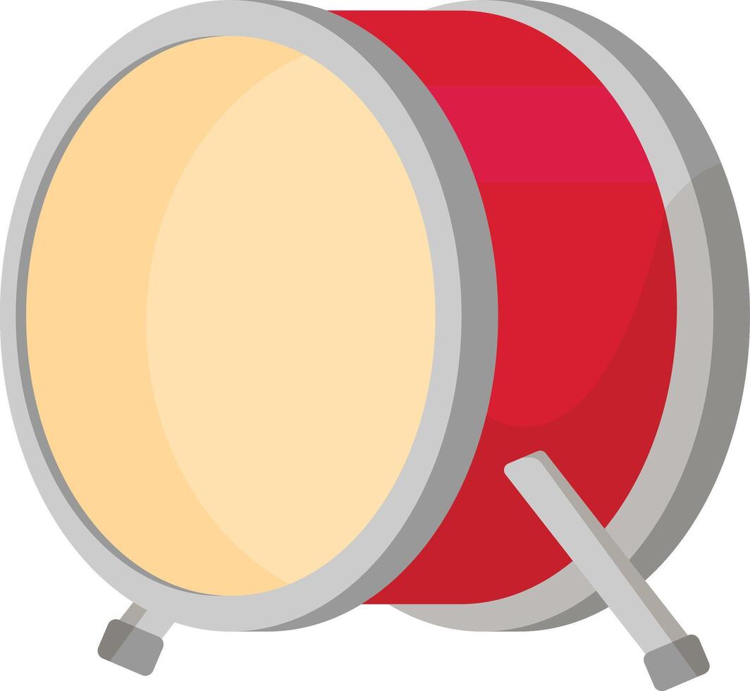 Side View Red Bass Drum vector