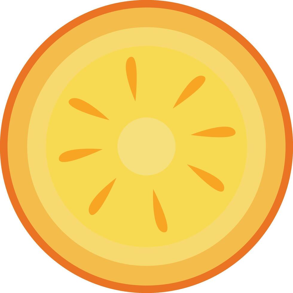 Yellow Citrus Fruit Slice vector