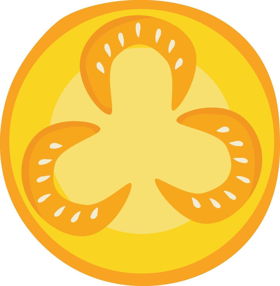 Sliced Yellow Vegetable vector
