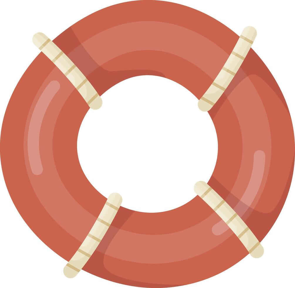 Classic Red Lifebuoy vector