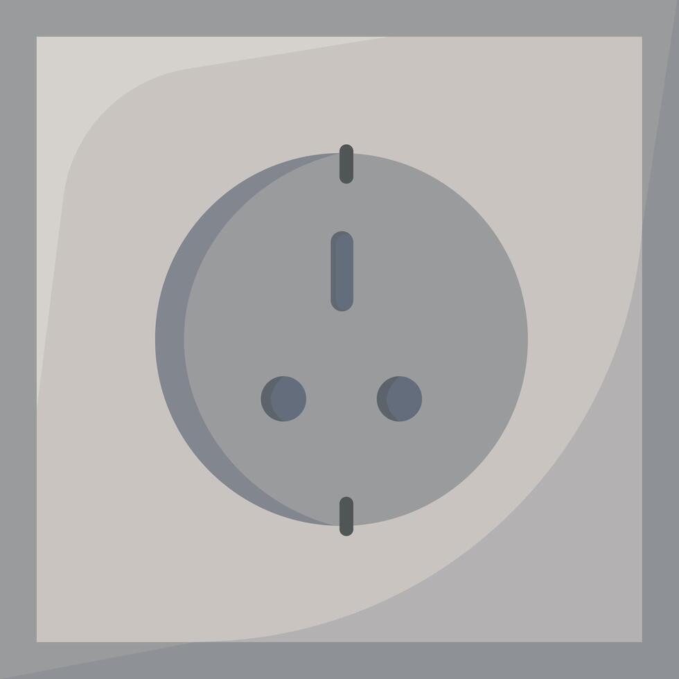 Single Round Socket Plate vector