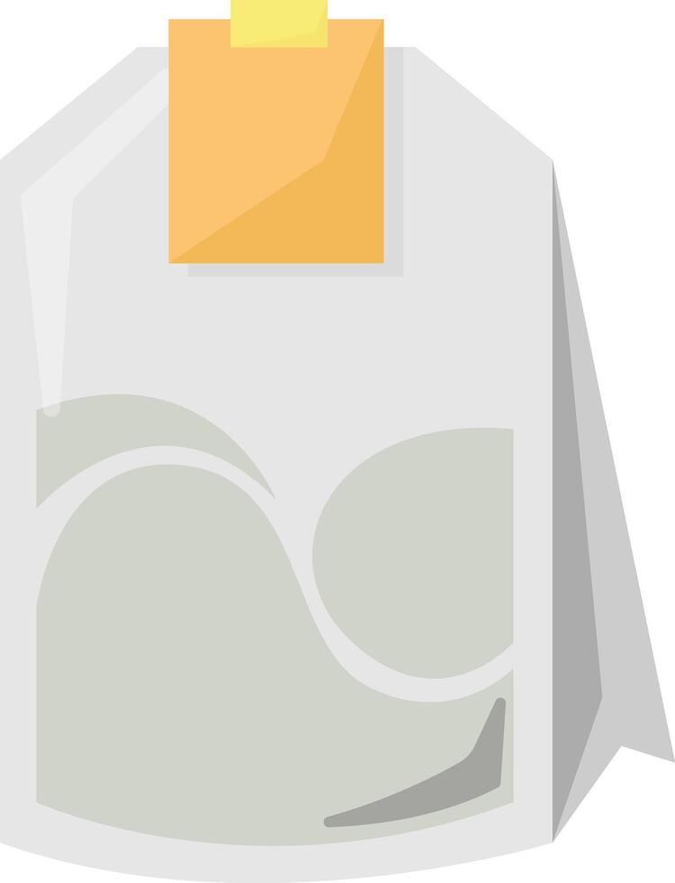 Simple White Tea Bag vector