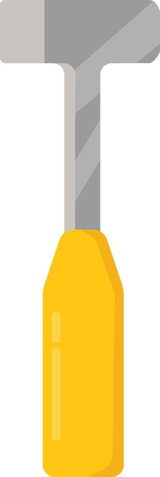 Yellow Handled Rubber Mallet vector