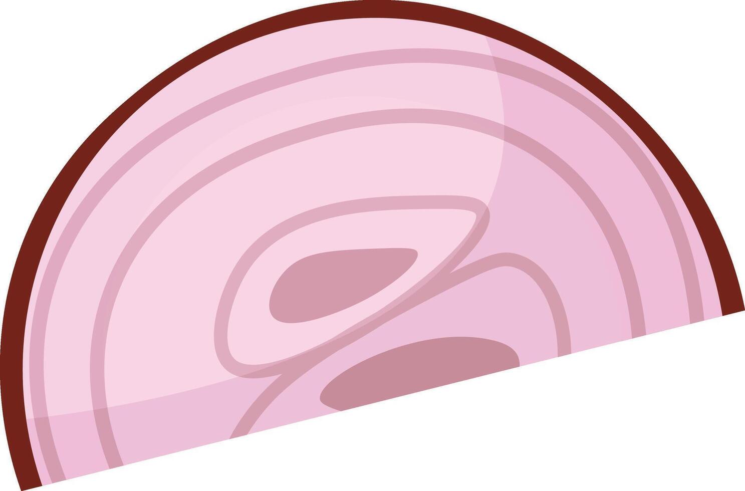 Half Slice Purple Onion vector