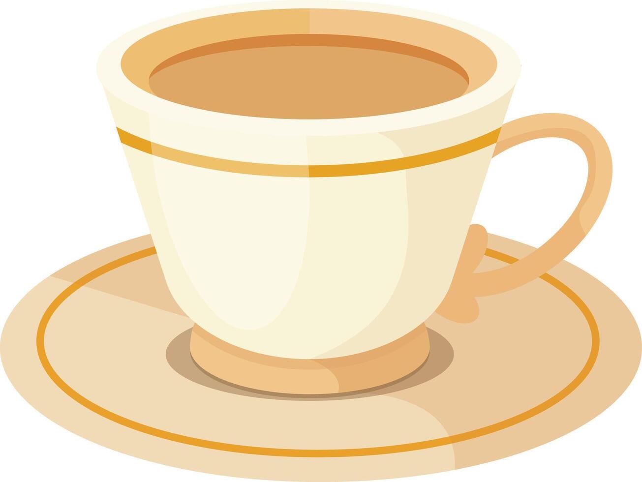 Matching Cup and Saucer vector