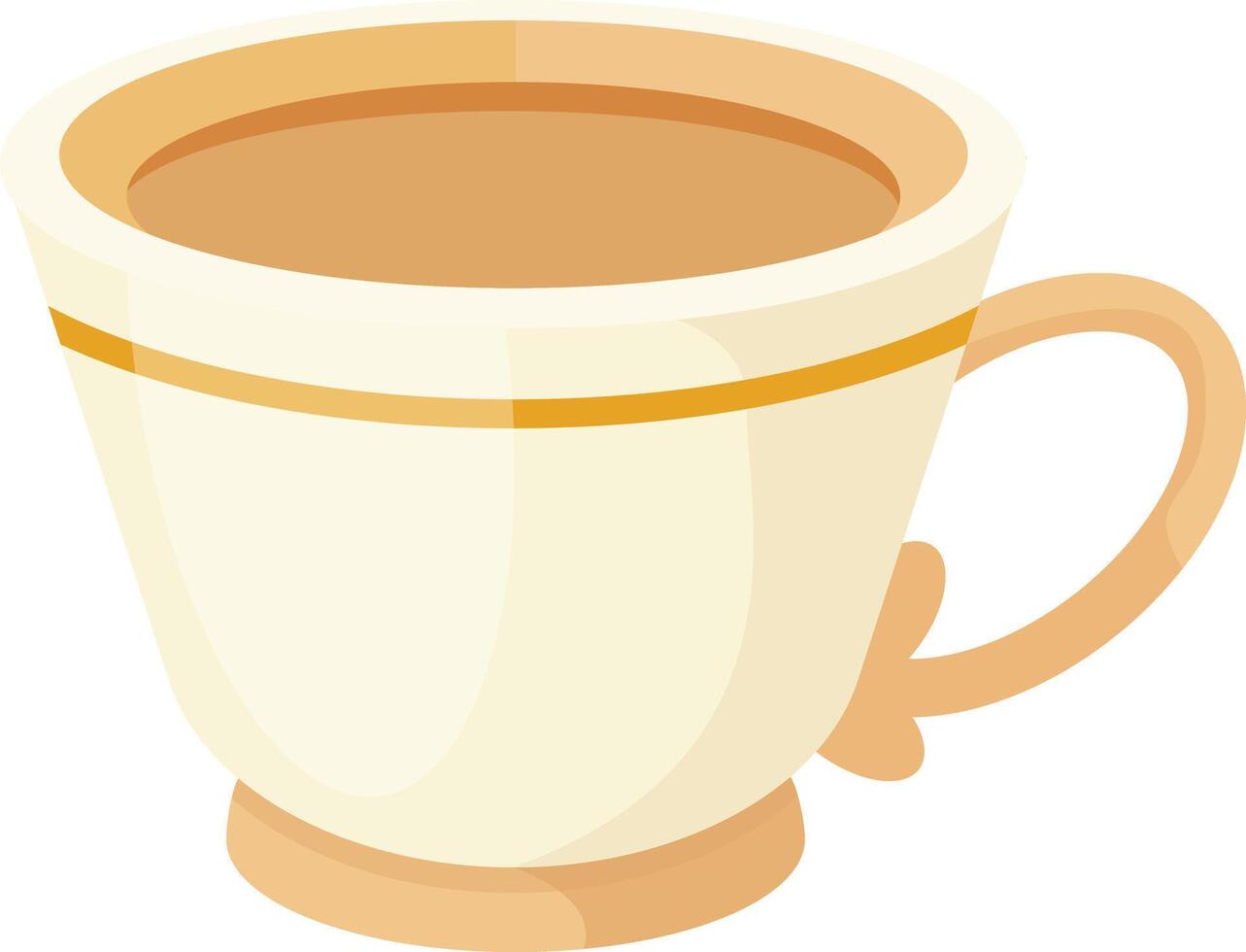 White Cup with Brown Tea vector
