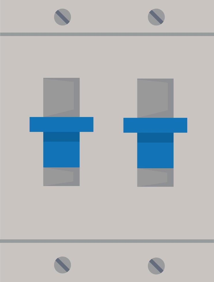 Double Circuit Breaker Panel vector