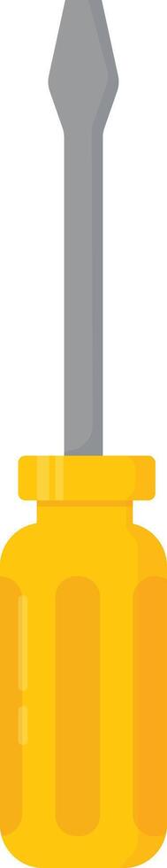 Screwdriver Tool with Yellow Handle vector