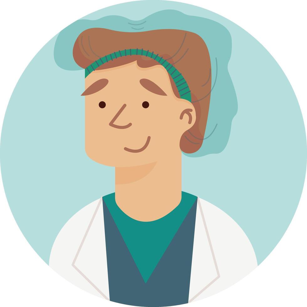 Male Nurse with Green Shirt vector