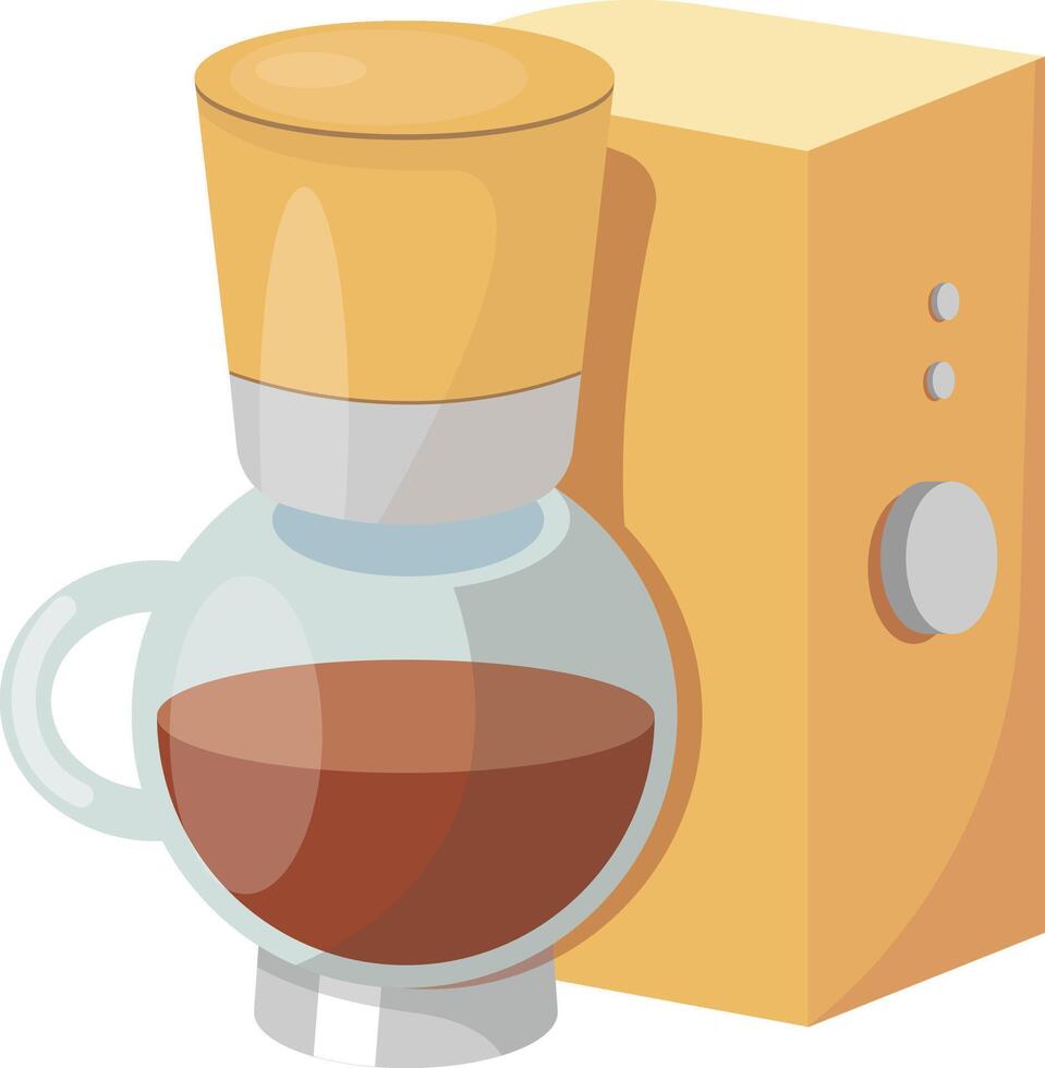 Yellow Coffee Maker Machine vector