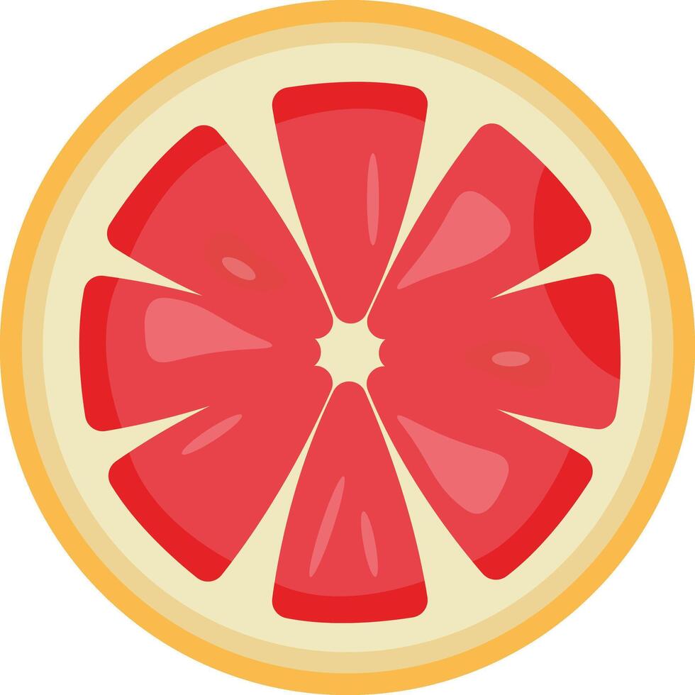 Juicy Red Grapefruit Half vector