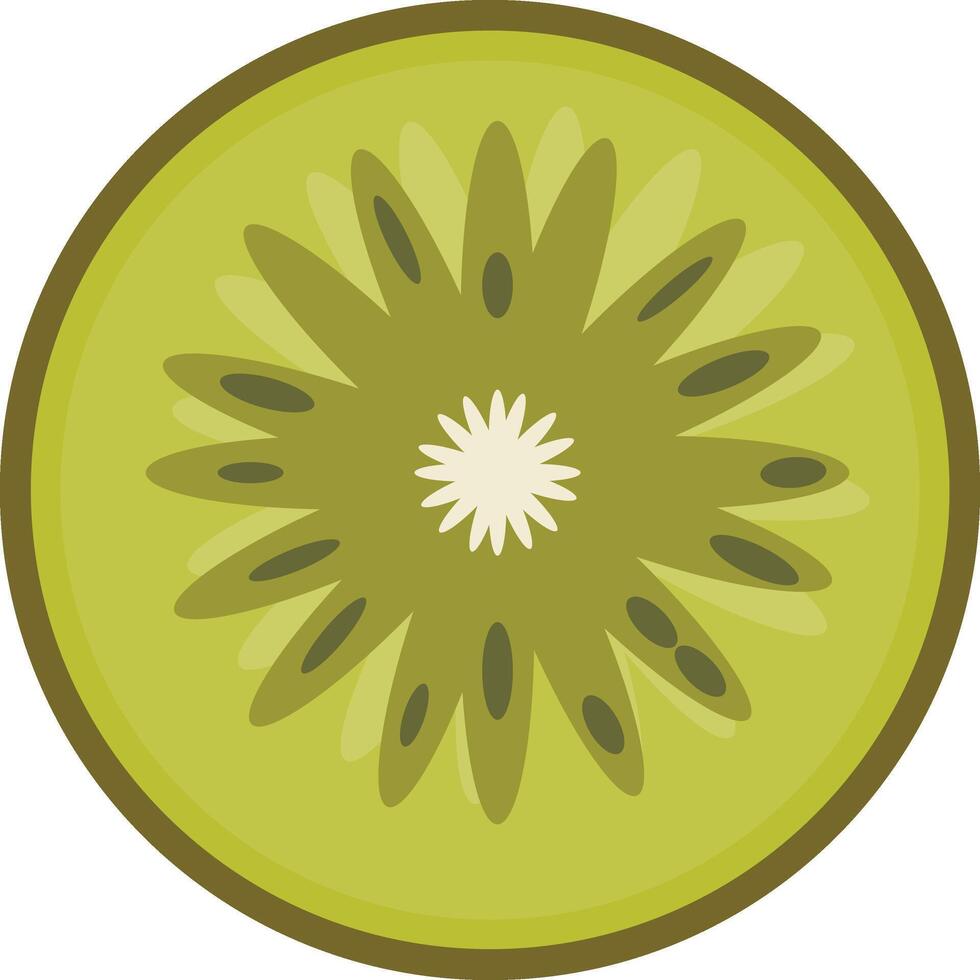 Vibrant Green Kiwi Slice vector
