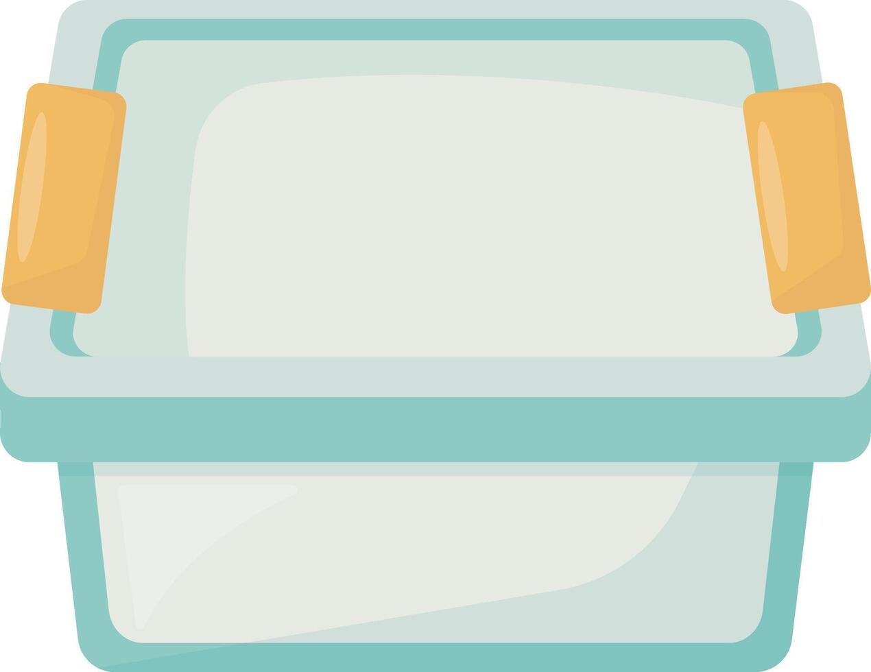 Plastic Container with Yellow Locks vector