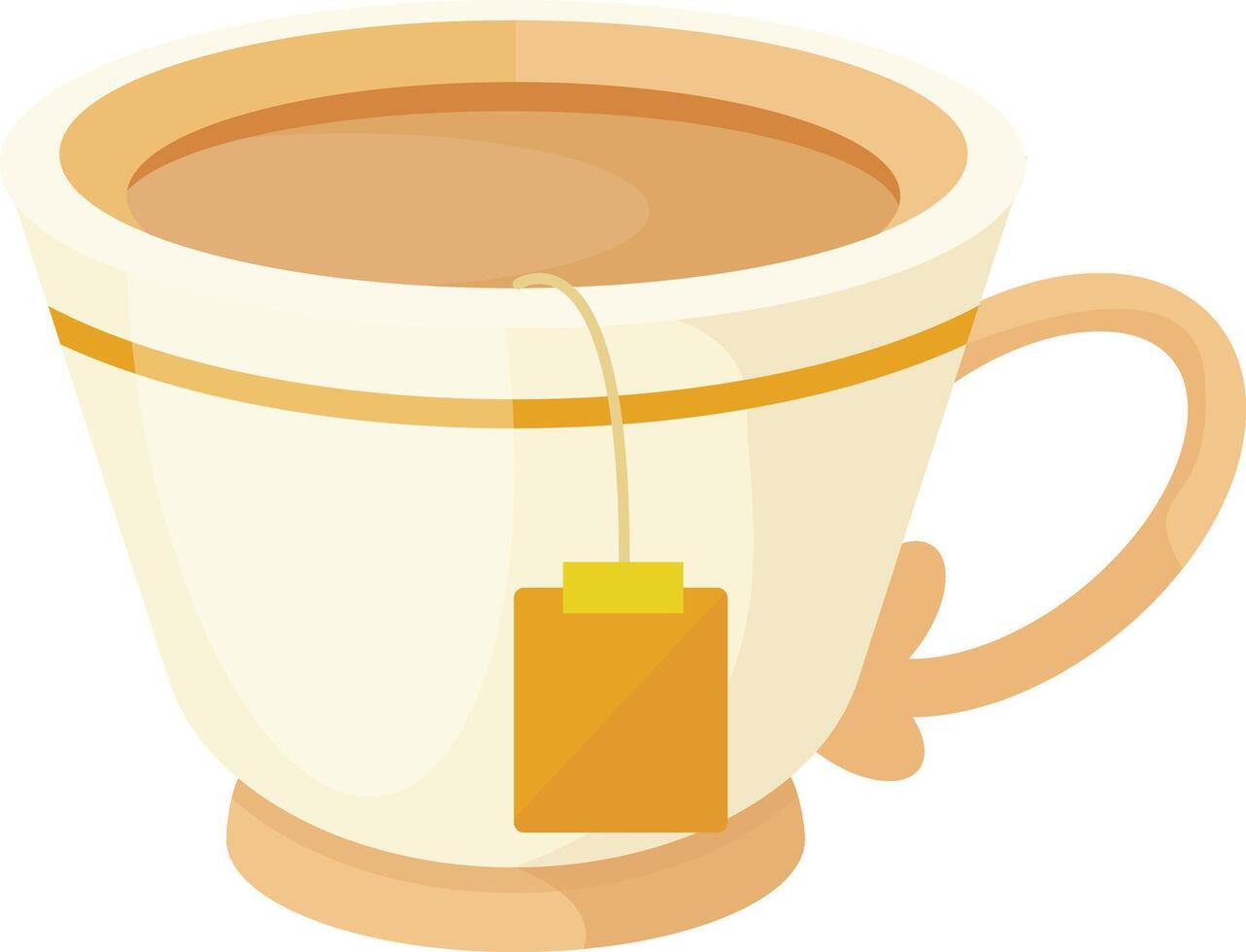 Mug with Tea Bag vector