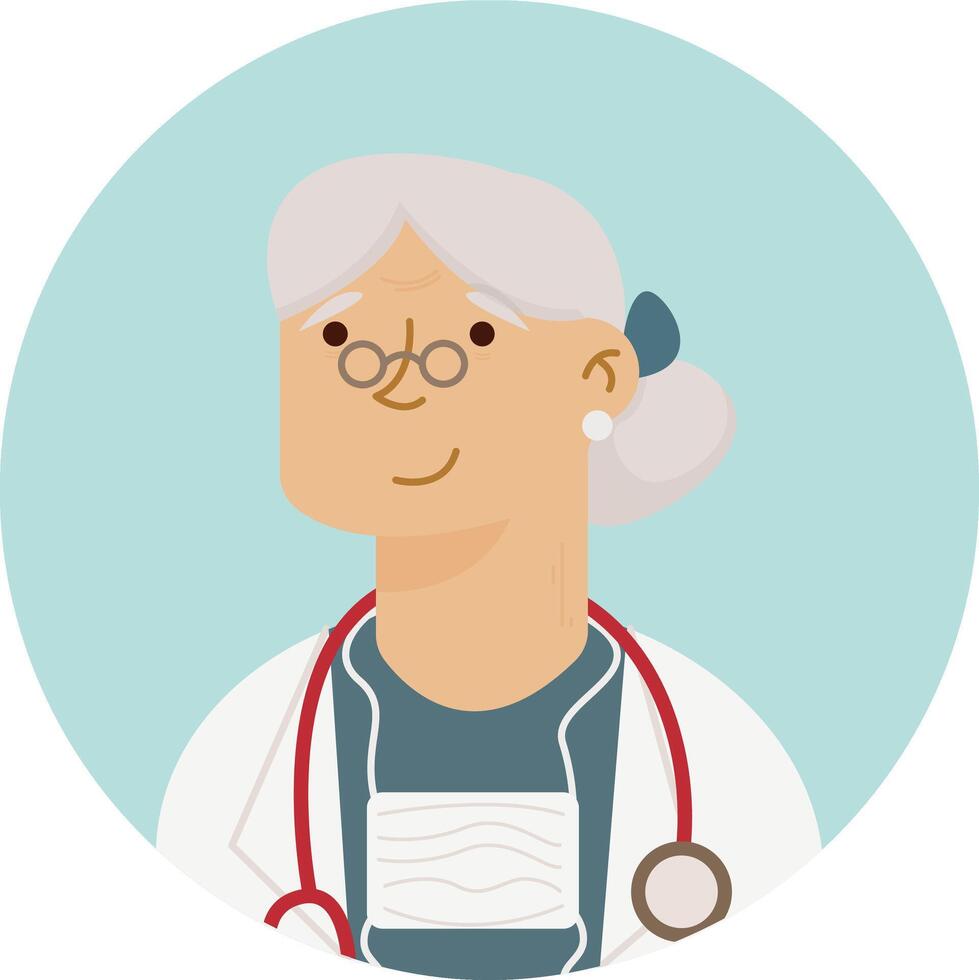 Senior Female Caregiver vector