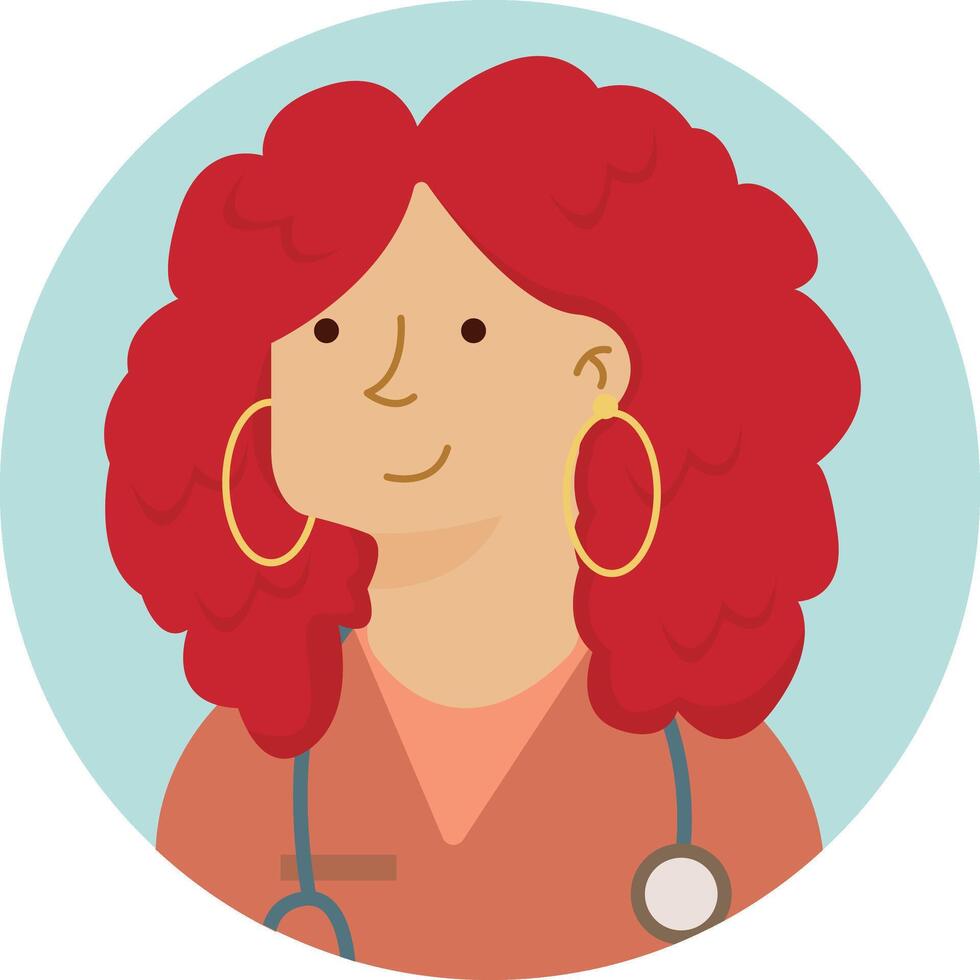 Cheerful Female Medic vector
