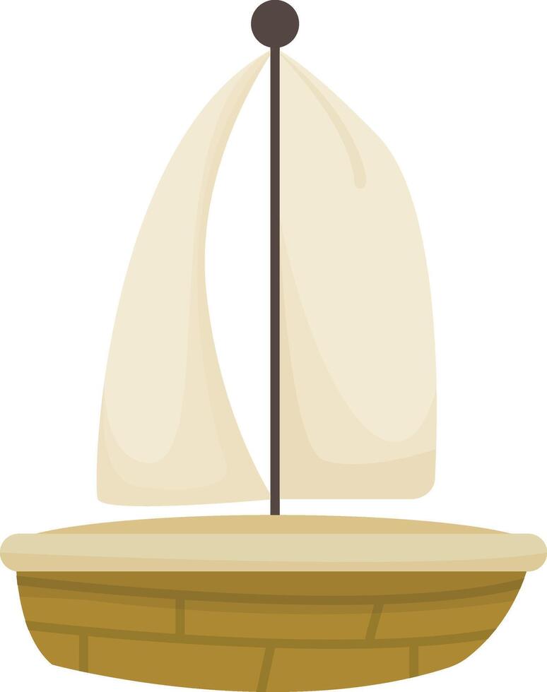 Small Brown Sailboat vector