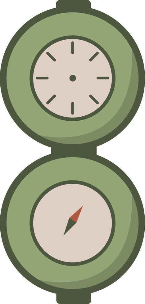 Analog Military Compass vector