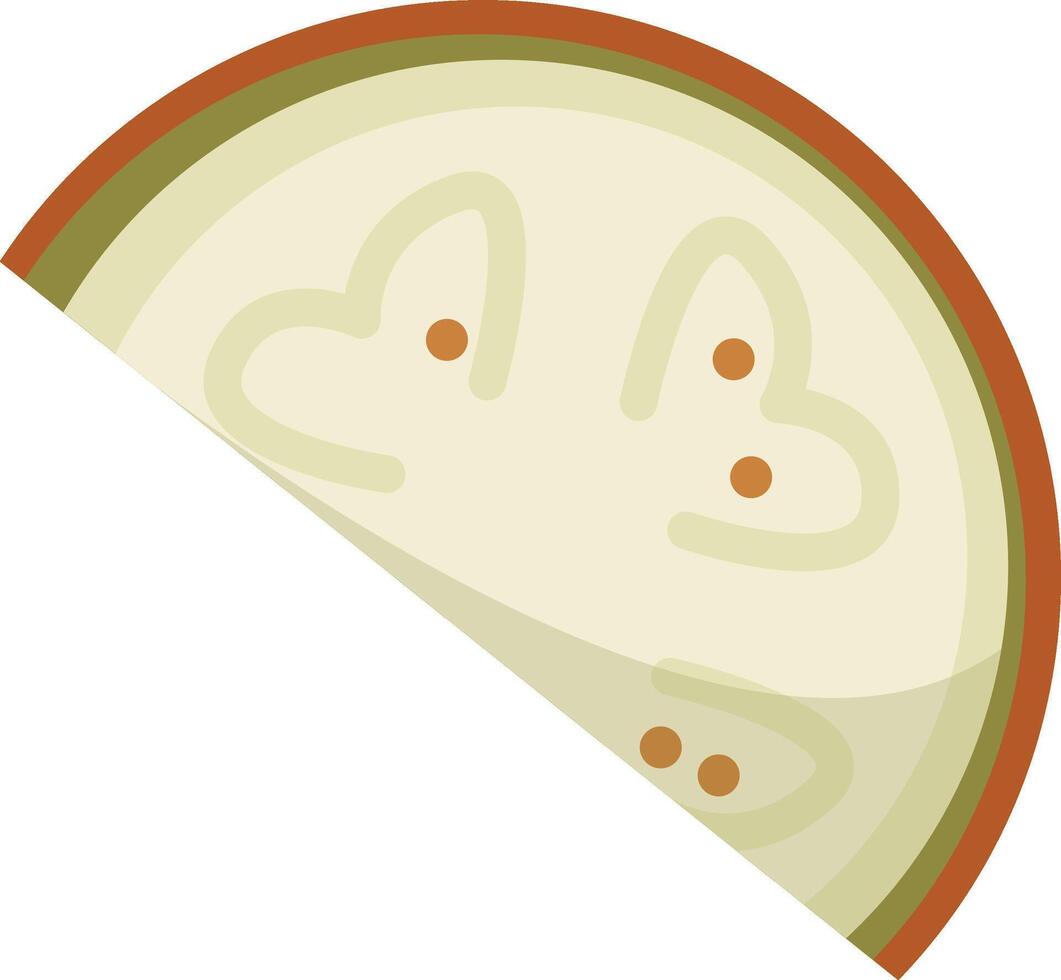 Half Sliced Veggie vector
