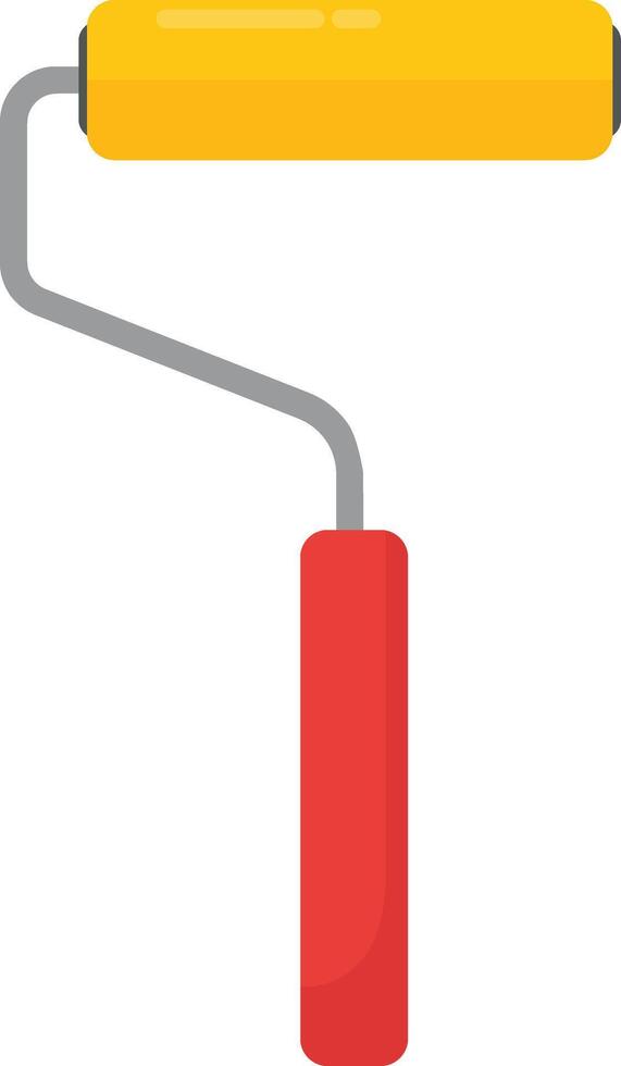 Yellow Paint Roller vector