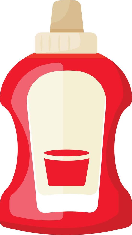 Plastic Ketchup Squeeze Bottle vector