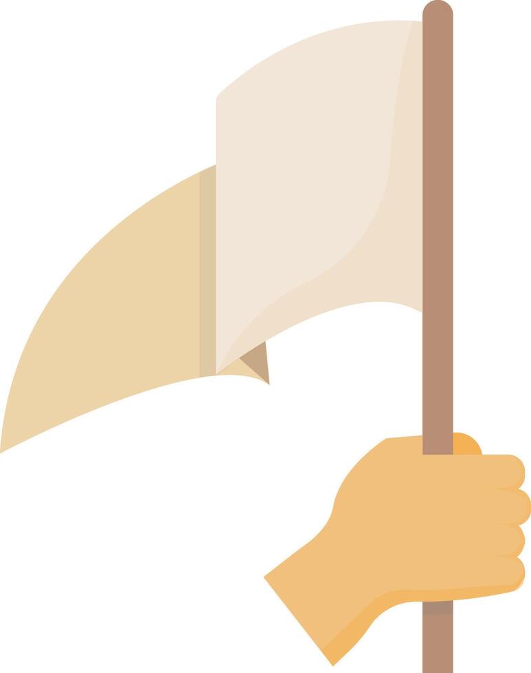 Waving White Protest Flag vector
