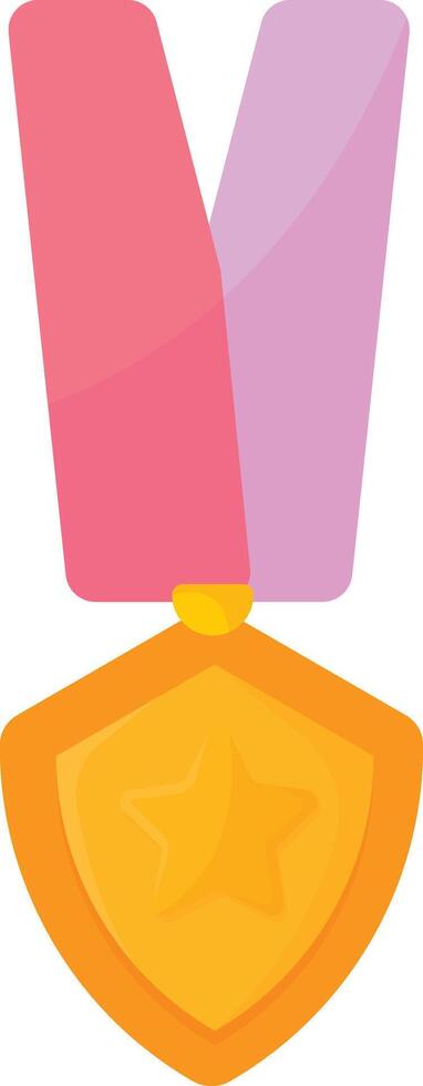Shield Medal with Ribbon vector
