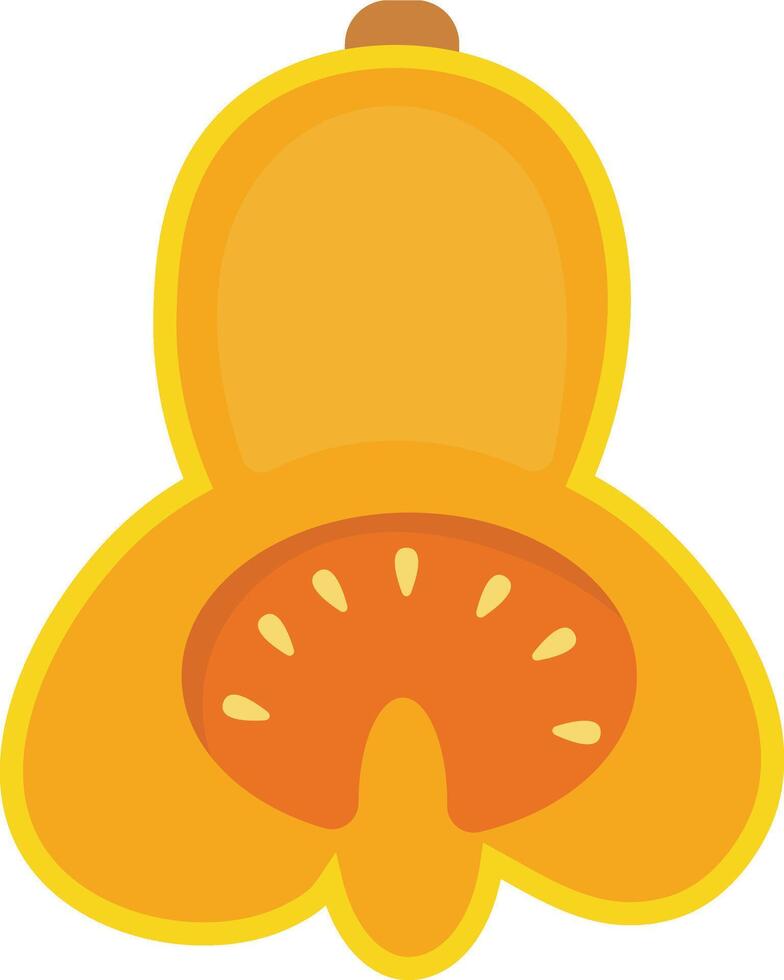 Sliced Yellow Okra vector