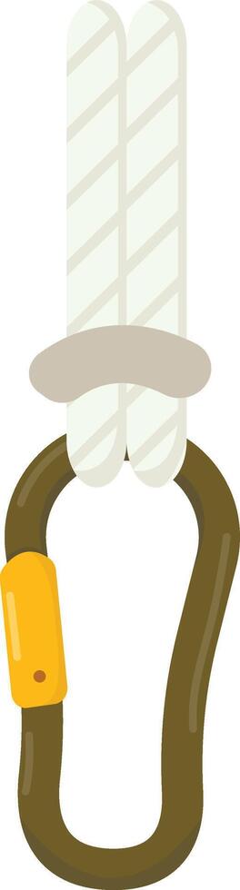 Small Silver Carabiner vector