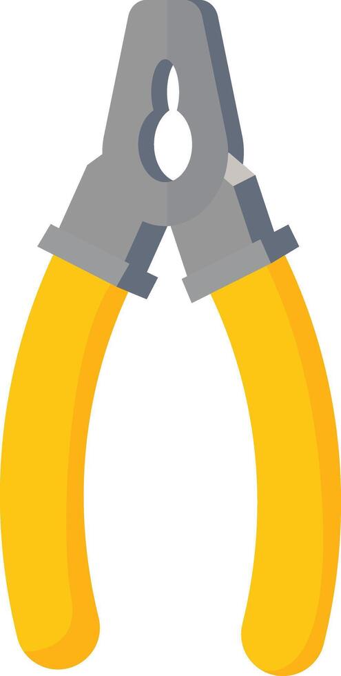 Yellow Handled Pliers Tool vector