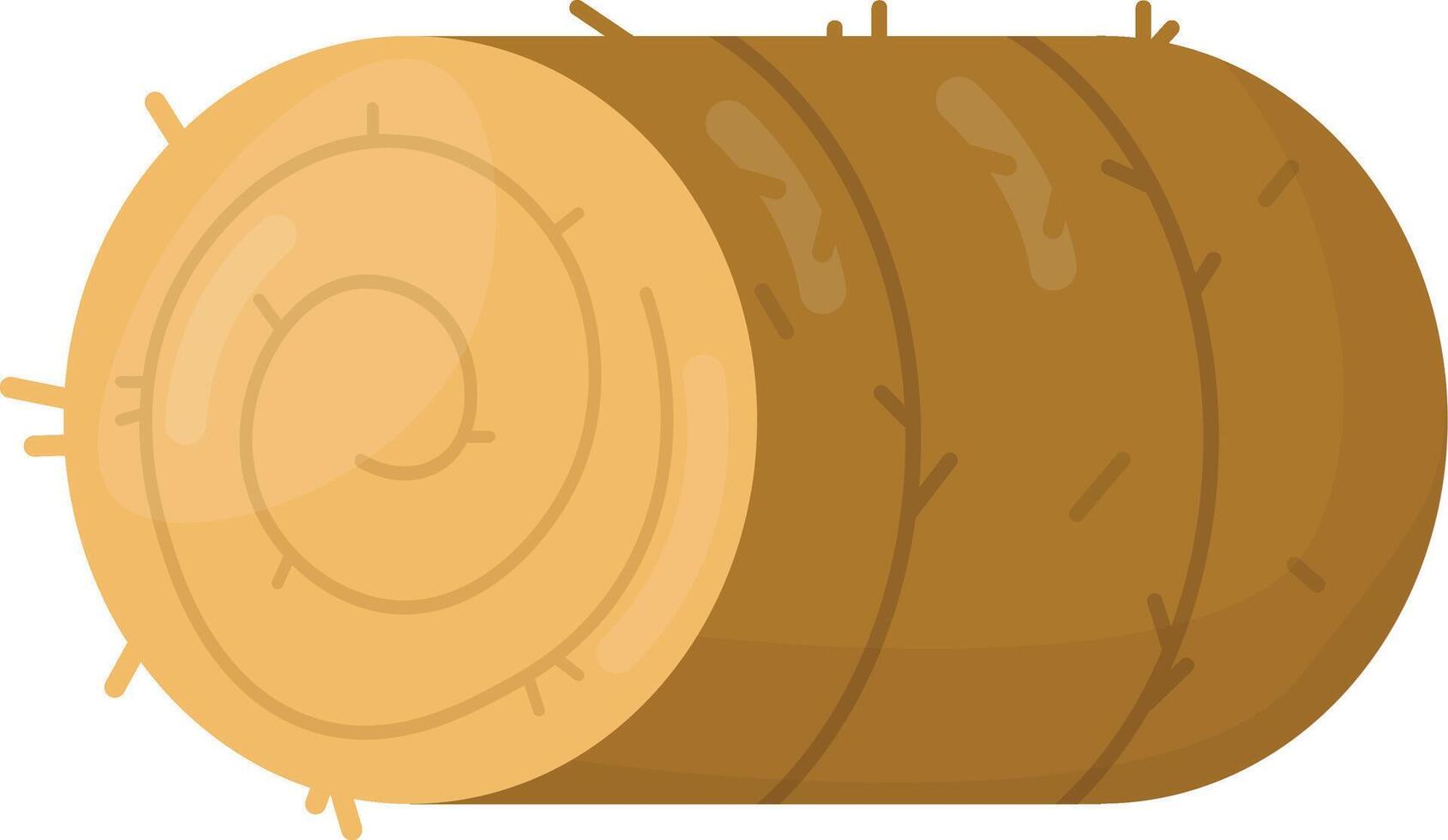 Rolled Coiled Hay Bale vector