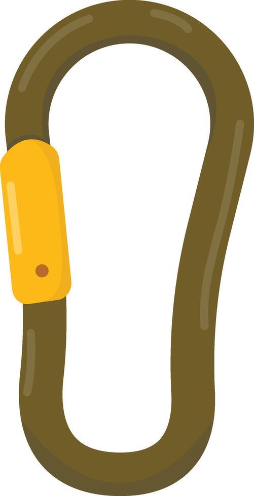 Green Locking Carabiner vector