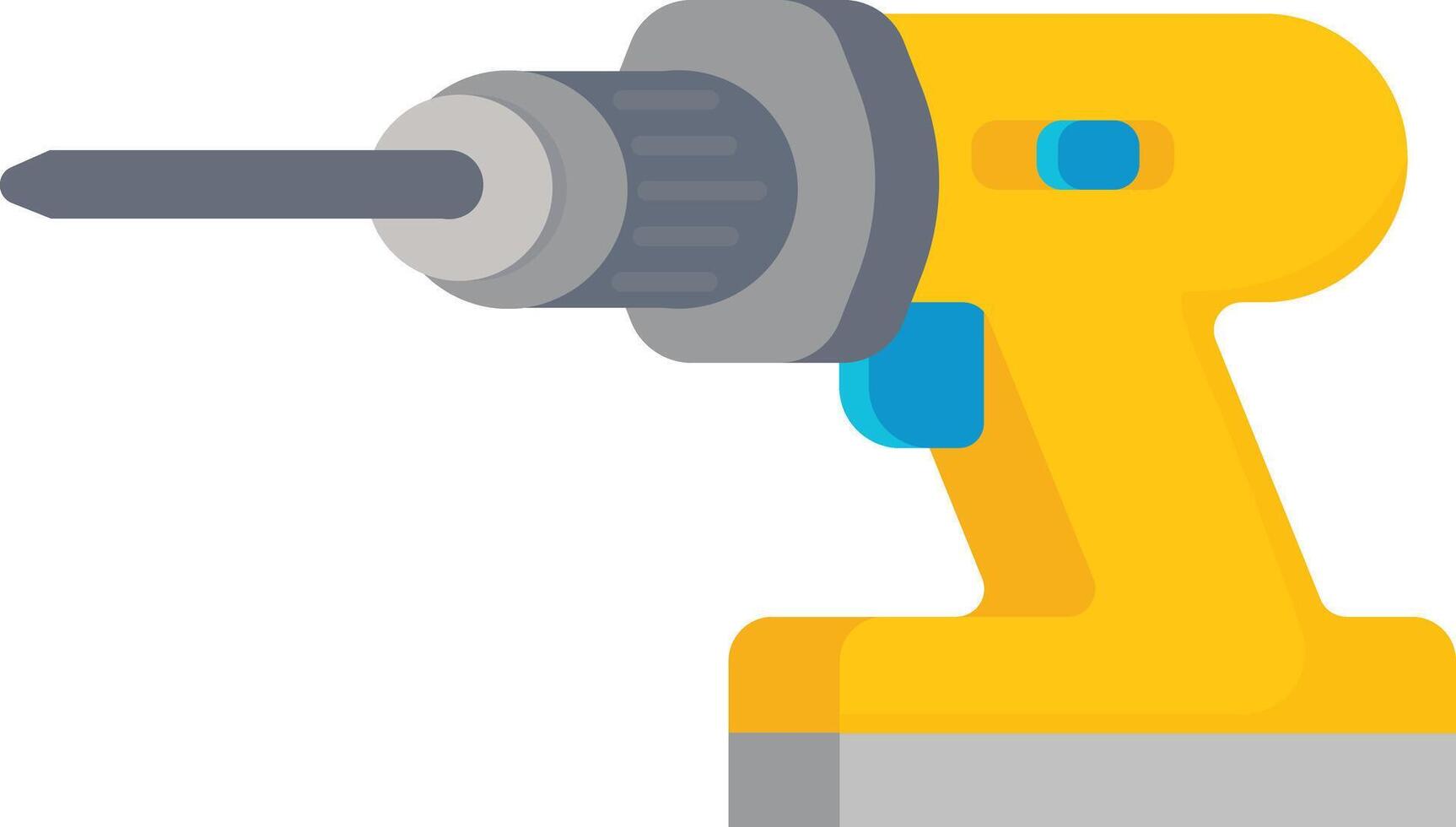 Yellow Cordless Power Drill vector