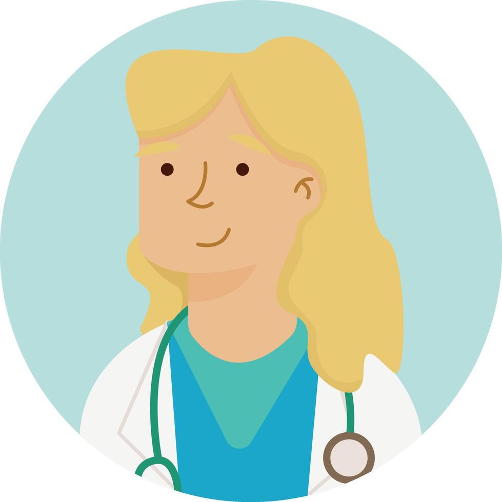 Blonde Female Physician vector