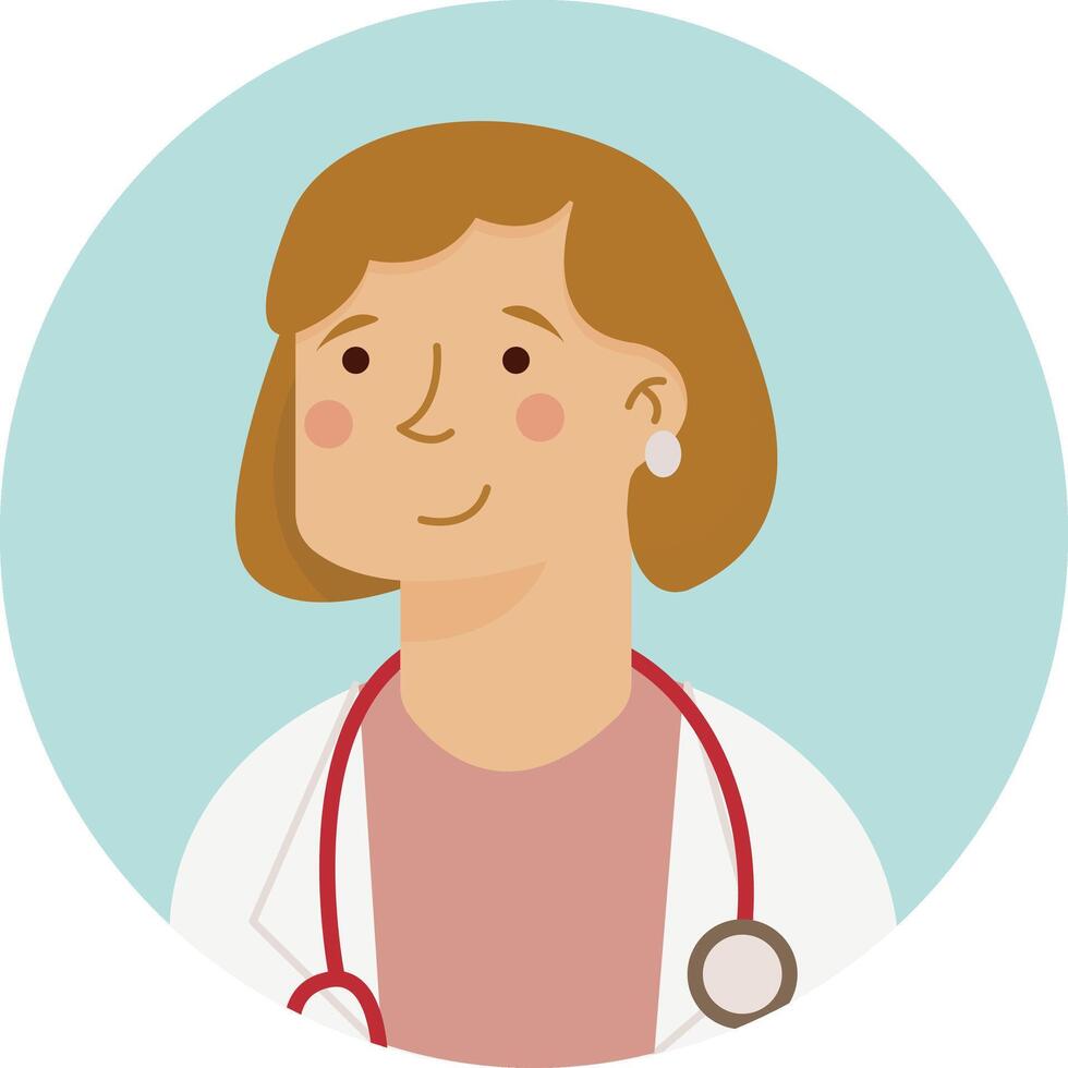 Young Female Caregiver vector